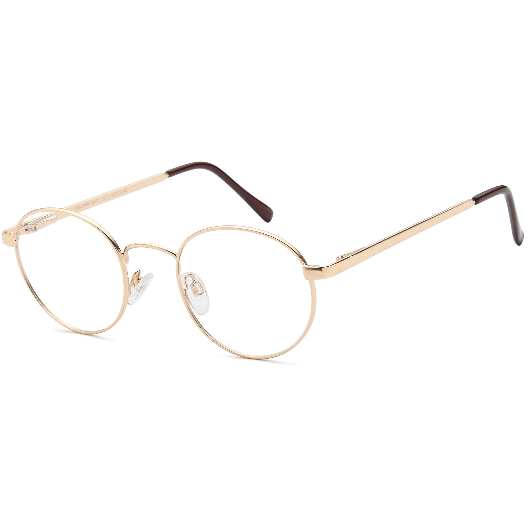 Solo 059 designer frame in colour MATT GOLD