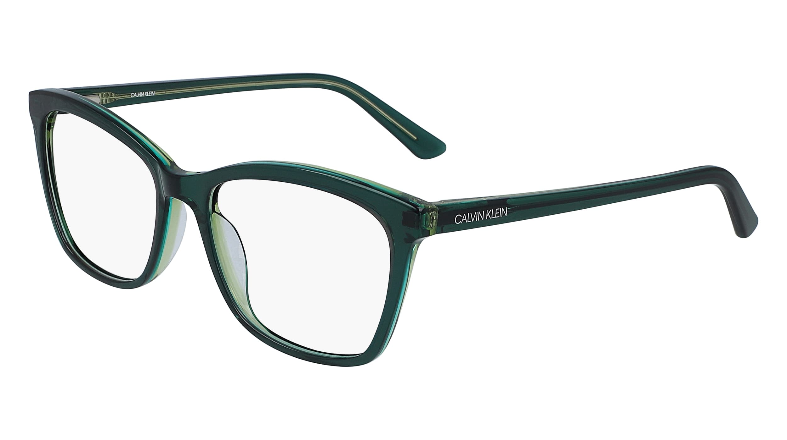 Calvin Klein 19529 designer frame in colour Crystal Emerald/Lime