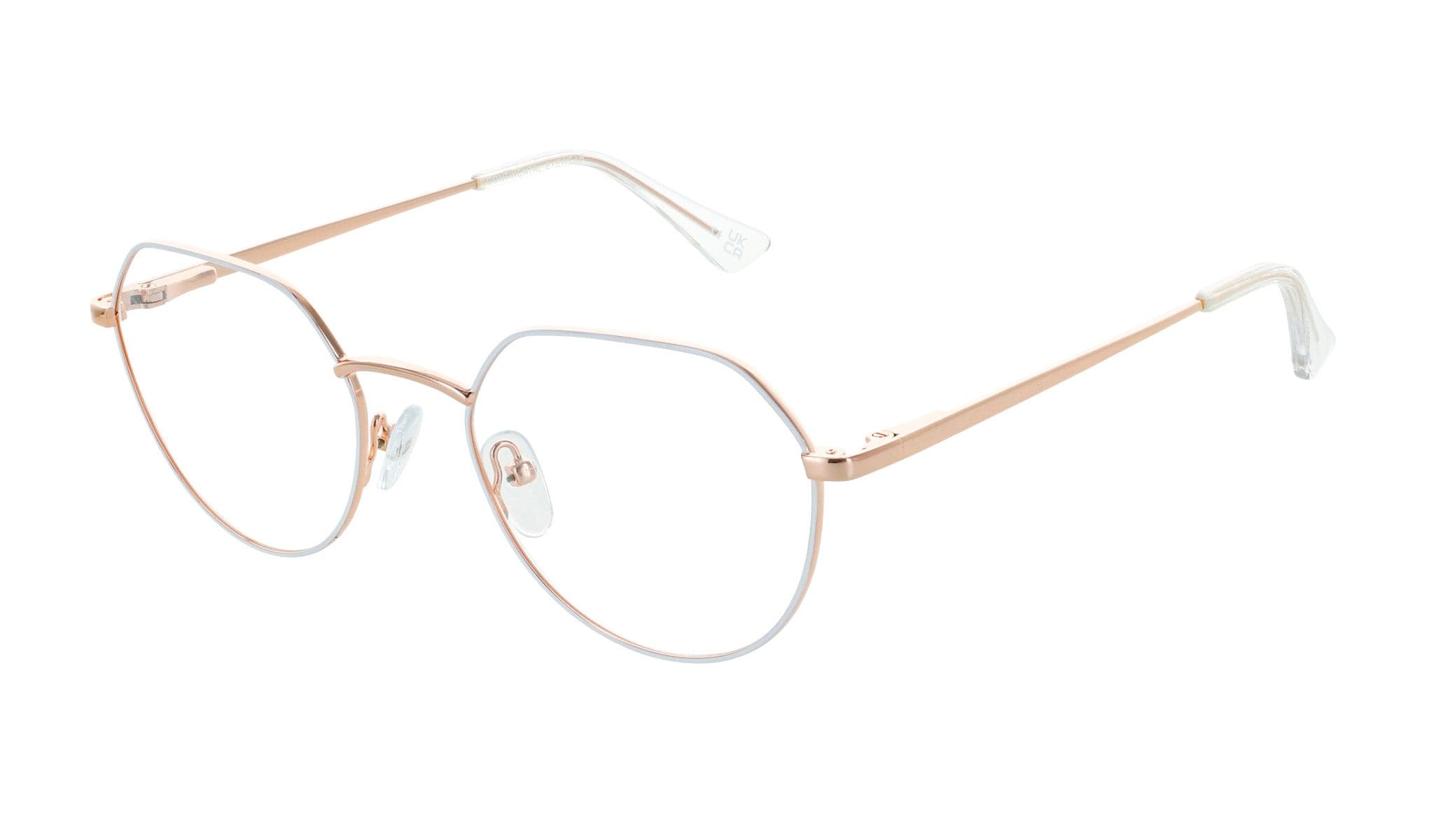 Zenith 102 designer frame in colour Rose Gold/White
