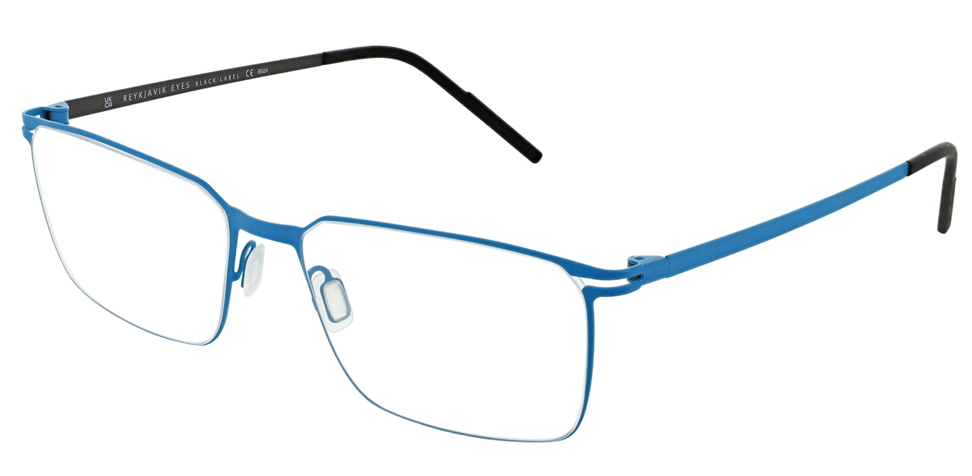 Reykjavik Eyes Hextor designer frame in colour 2 blue/gun