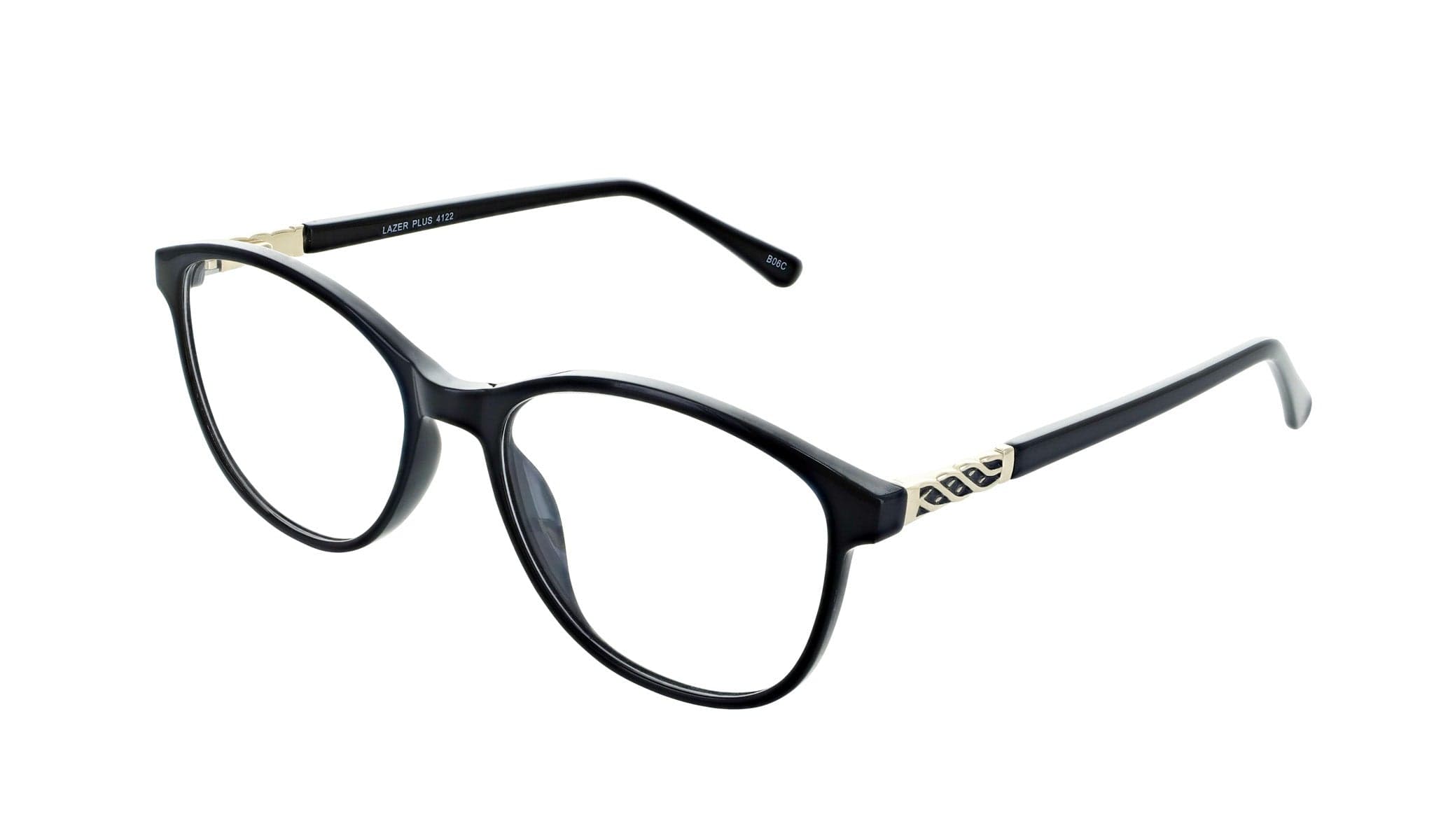 Lazer 4122 designer frame in colour Black