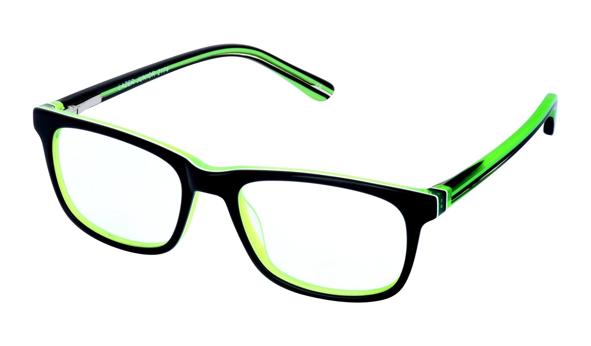 Lazer 2174 designer frame in colour Black/green