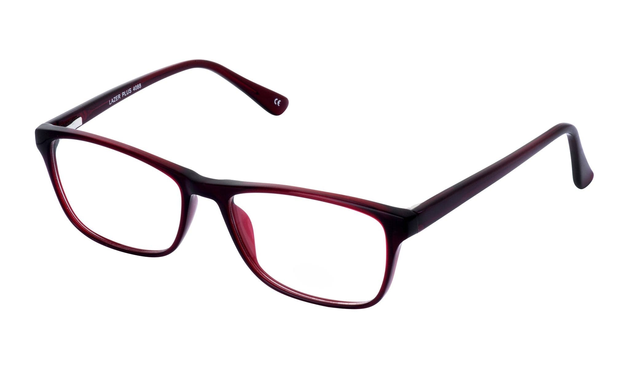 Lazer 4088 designer frame in colour Claret