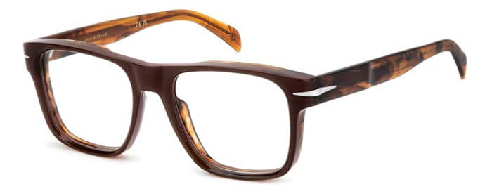 David Beckham 7020/CRAFTED designer frame in colour Brown Horn
