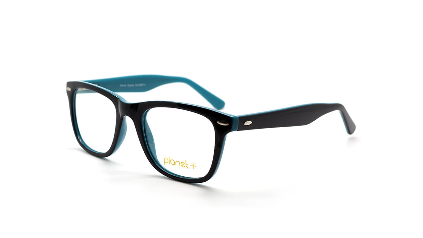 Planet Plus 01 designer frame in colour Black/Teal