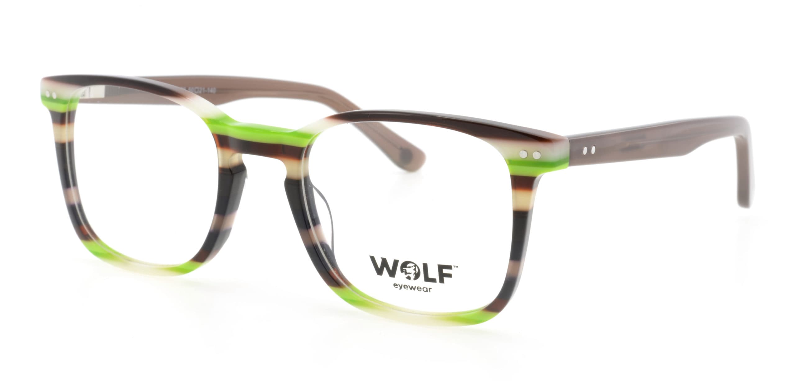 Wolf Eyewear 4082 designer frame in colour Green Black Layer