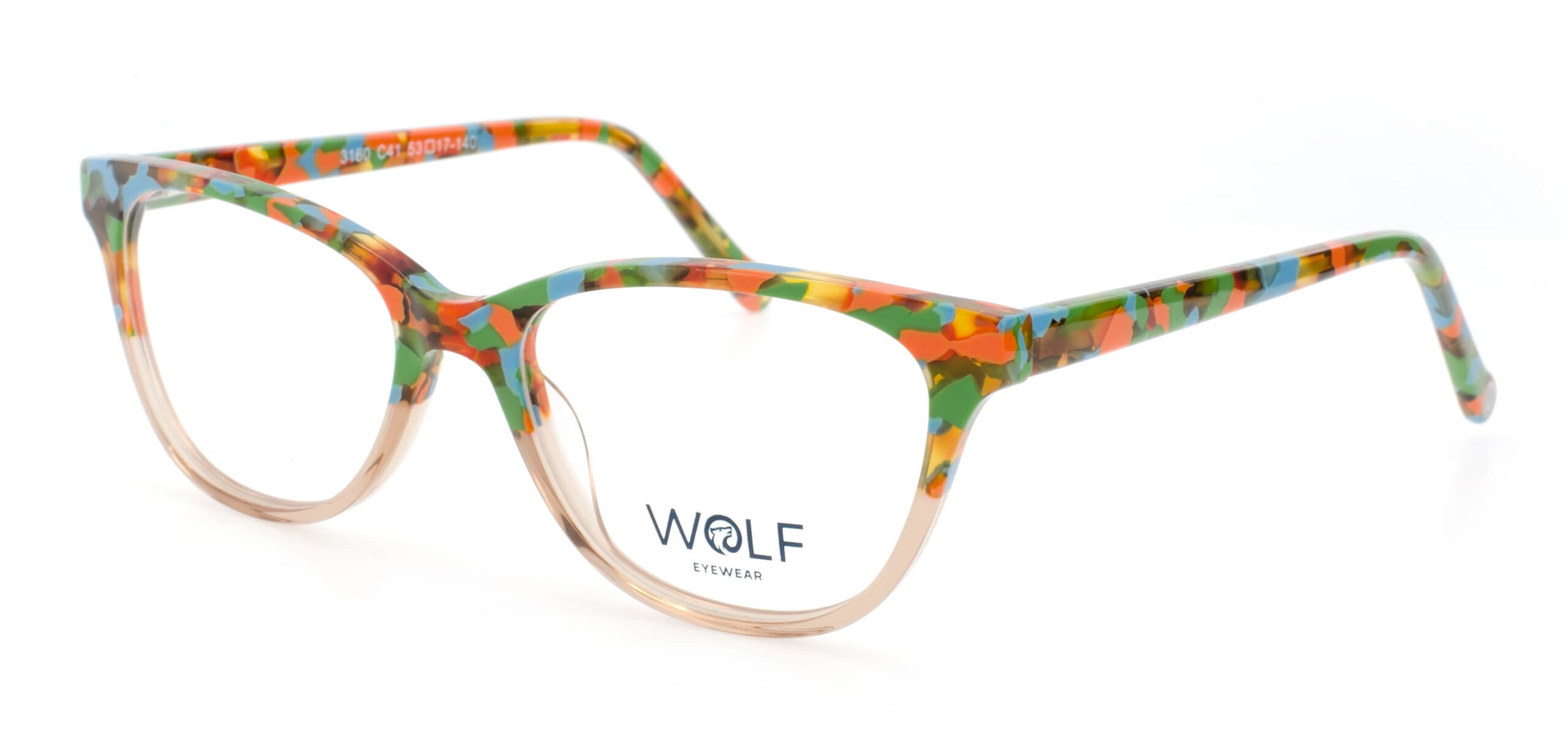 Wolf Eyewear 3160 designer frame in colour Multi Orange