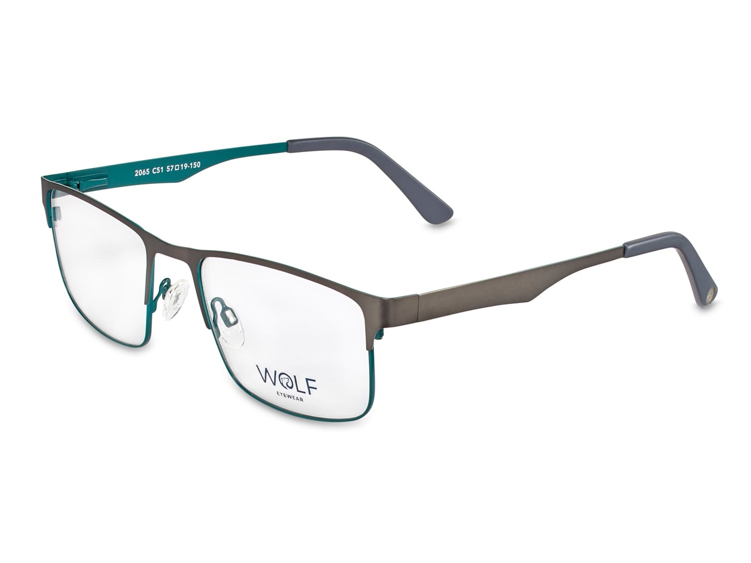 Wolf Eyewear 2065 designer frame in colour Gun Teal