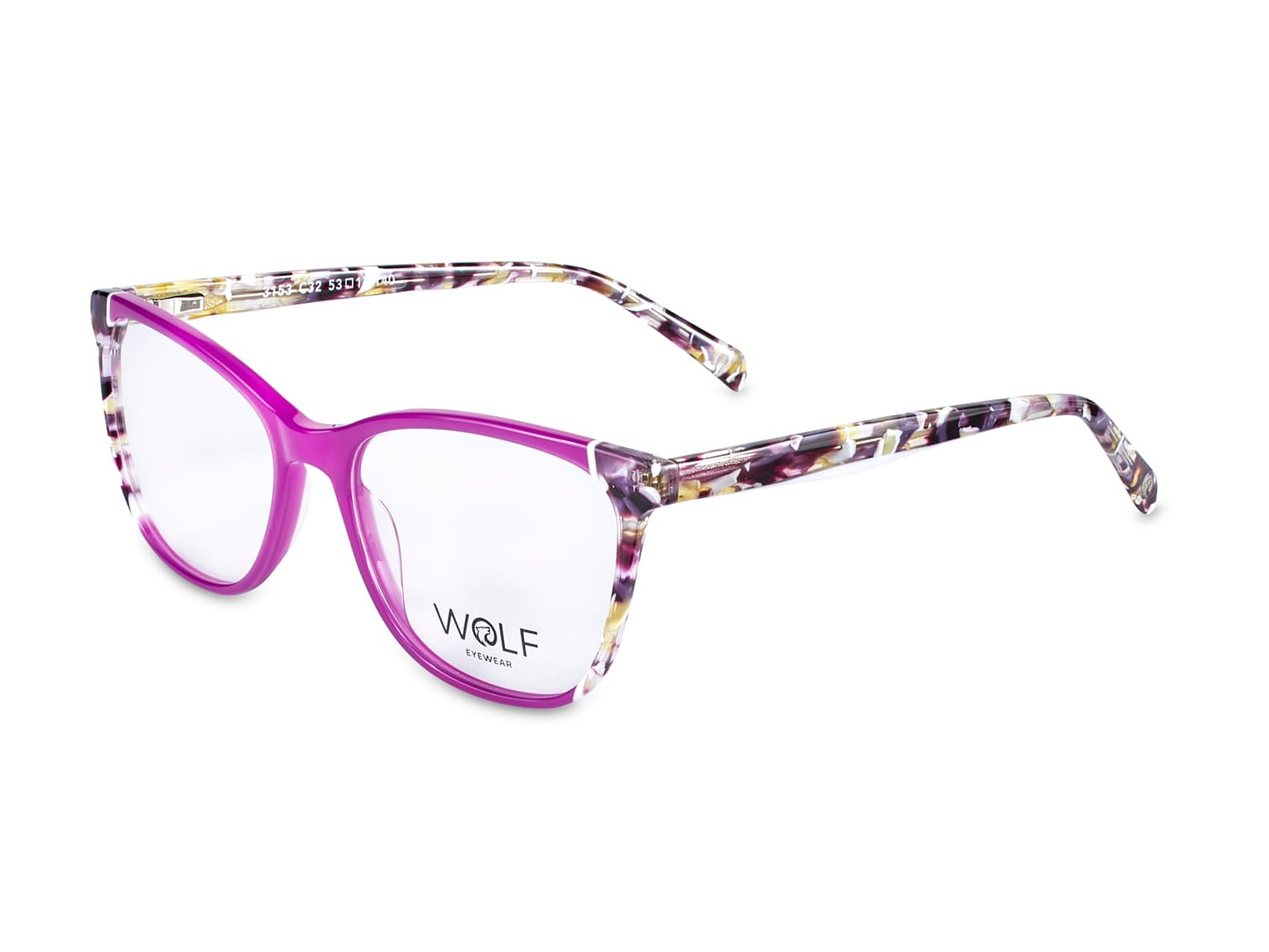 Wolf Eyewear 3153 designer frame in colour Purple Mottle